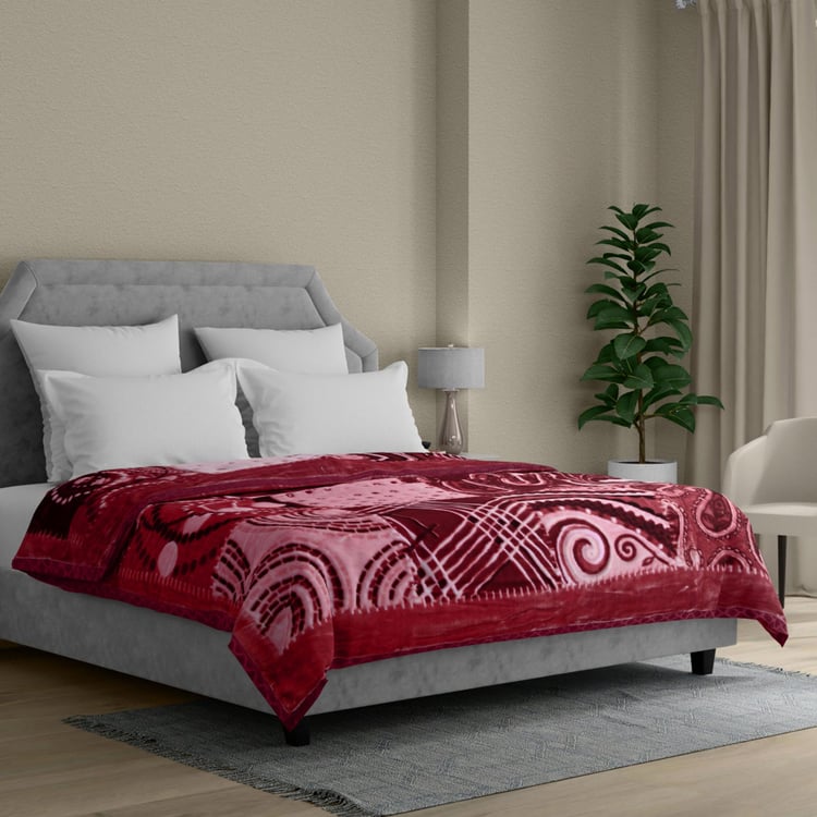 STELLR HOME Issabella Mink Printed Double Blanket