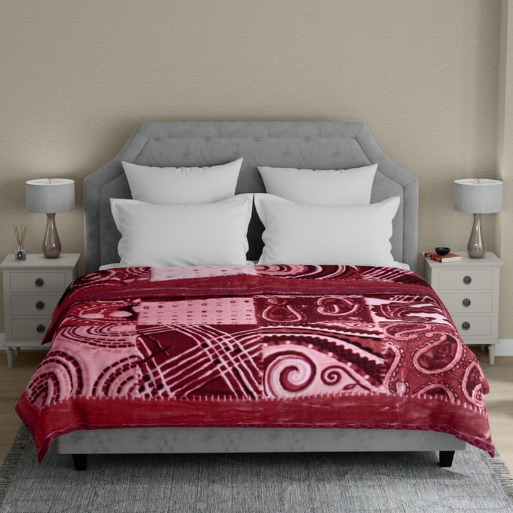 STELLR HOME Issabella Mink Printed Double Blanket