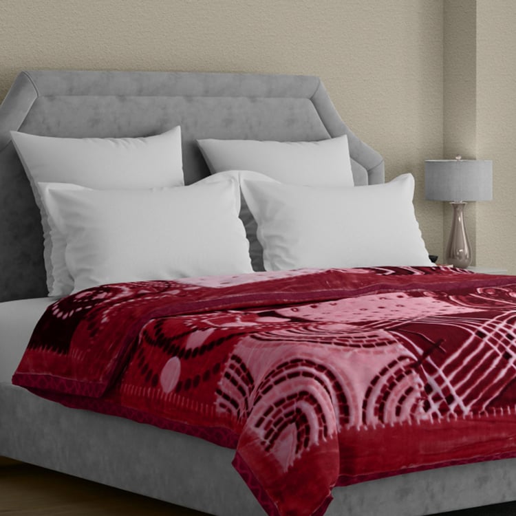 STELLR HOME Issabella Mink Printed Double Blanket