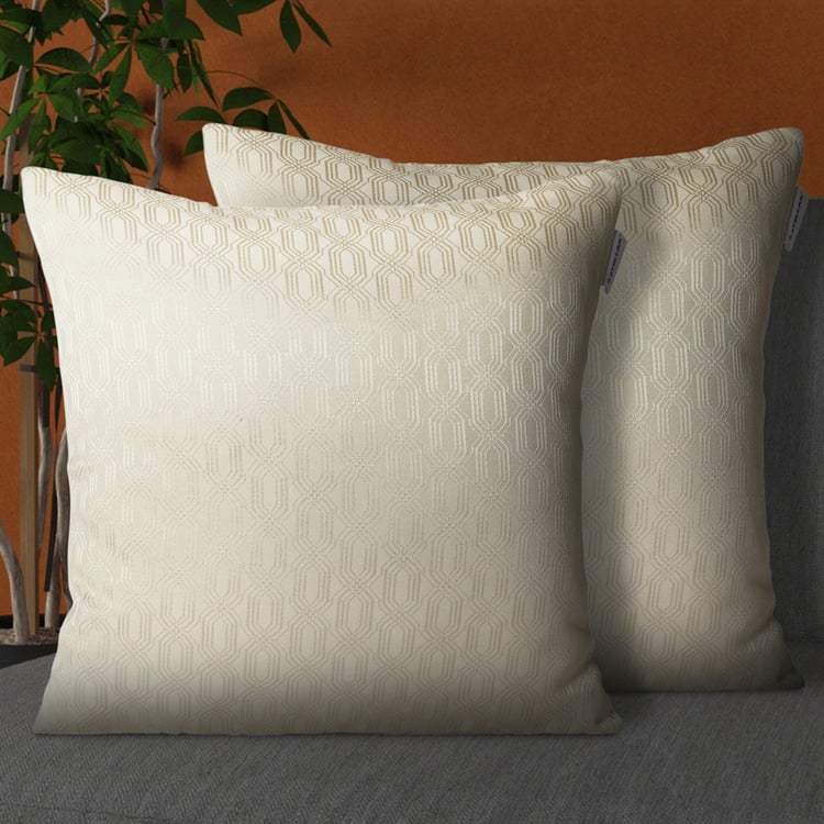 STELLAR HOME Crescent Set of 2 Cushion Covers - 40x40cm