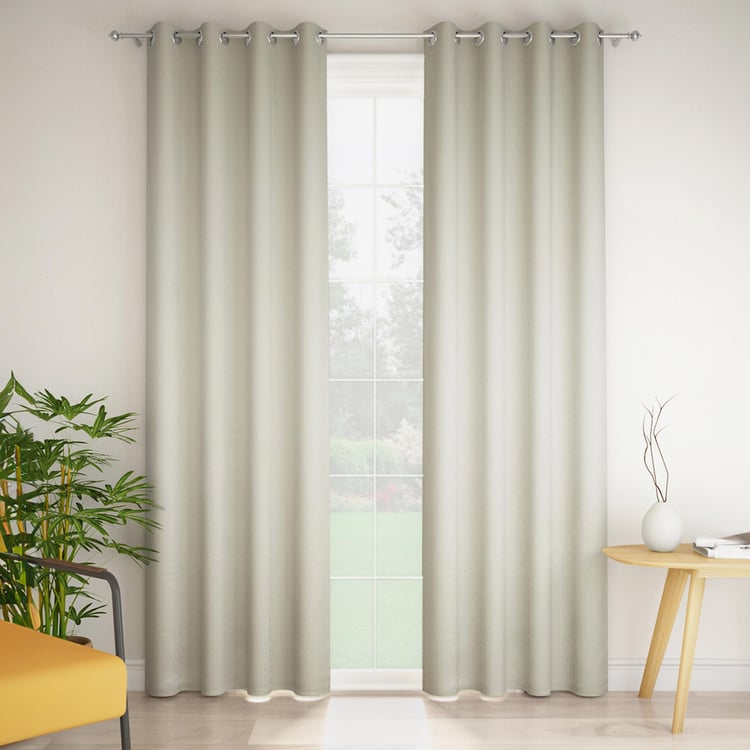 STELLAR HOME Serena Set of 2 Printed Room-Darkening Door Curtains