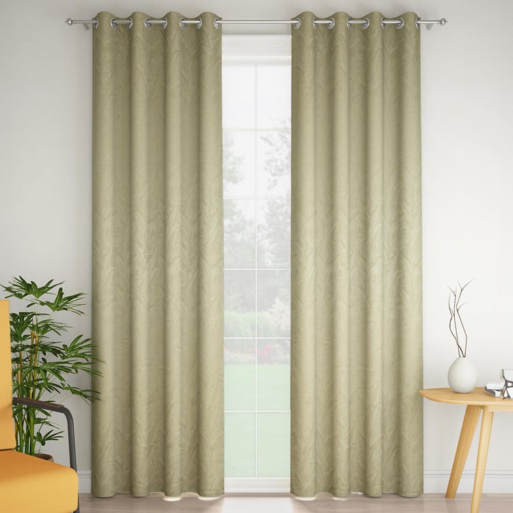 STELLAR HOME Serena Set of 2 Printed Room-Darkening Door Curtains