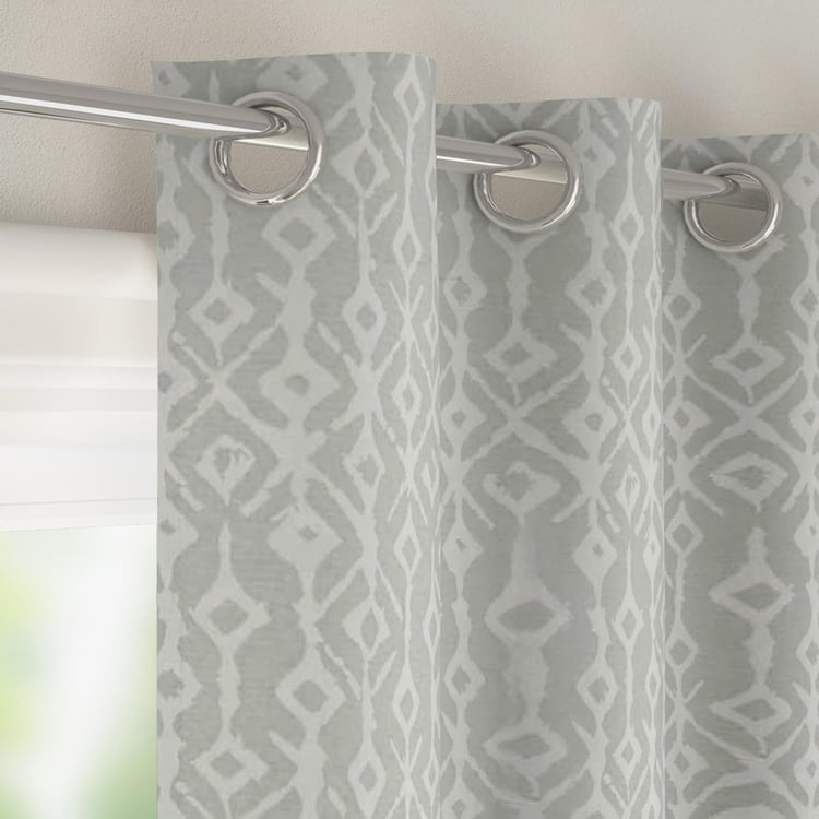 STELLAR HOME Clara Set of 2 Printed Room Darkening Door Curtains