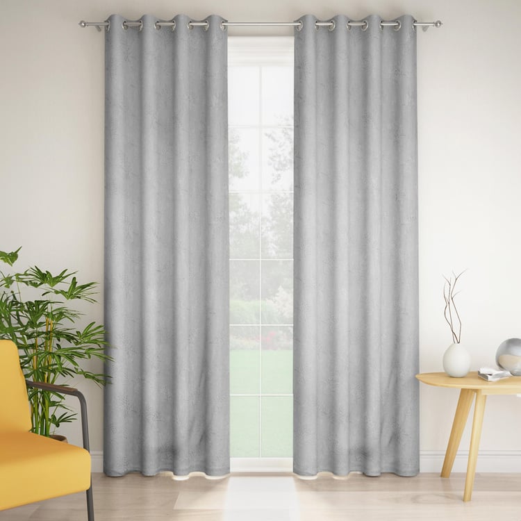 STELLAR HOME Evergreen Set of 2 Room-Darkening Door Curtains