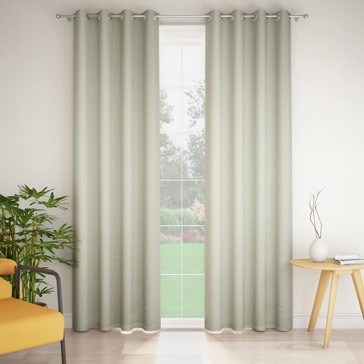 STELLAR HOME Swirl Set of 2 Room-Darkening Door Curtains