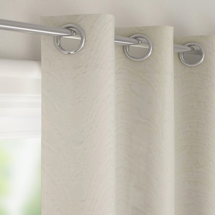 STELLAR HOME Swirl Set of 2 Room-Darkening Door Curtains