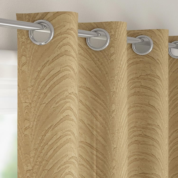 STELLAR HOME Swirl Set of 2 Room-Darkening Door Curtains