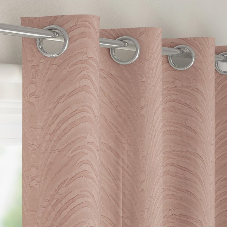 STELLAR HOME Swirl Set of 2 Room-Darkening Door Curtains