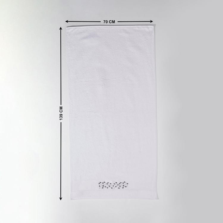 Colour Refresh Essence Cotton Embroidered Bath Towel - 140x70cm