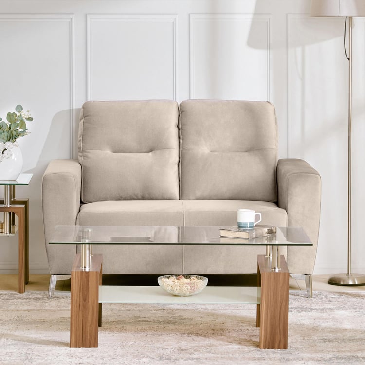Helios Vive Fabric 2-Seater Sofa - Beige