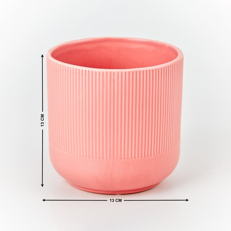 Gloria Ceramic Ribbed Planter