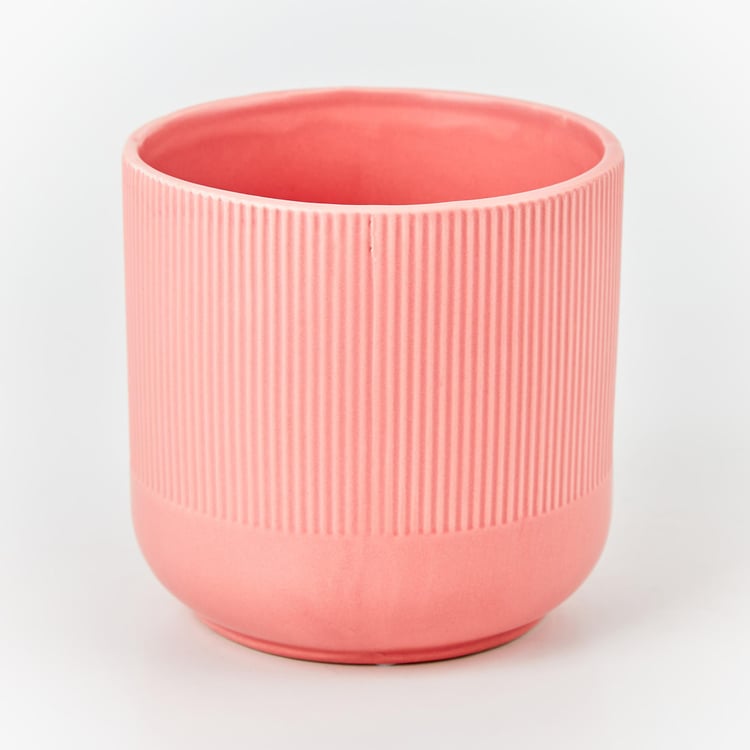 Gloria Ceramic Ribbed Planter