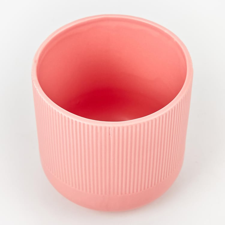 Gloria Ceramic Ribbed Planter