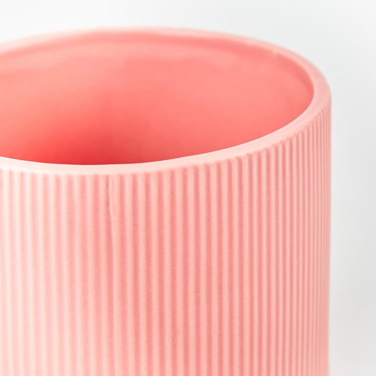 Gloria Ceramic Ribbed Planter