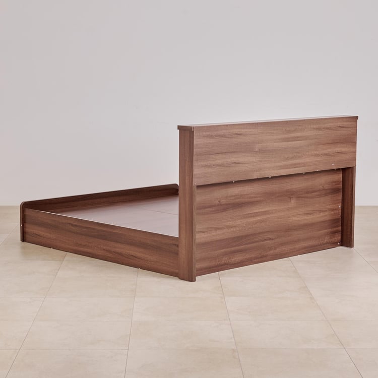 Leon Bond King Bed with Box Storage - Brown