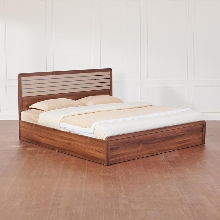 Leon Eldora Queen Bed with Hydraulic Storage - Brown