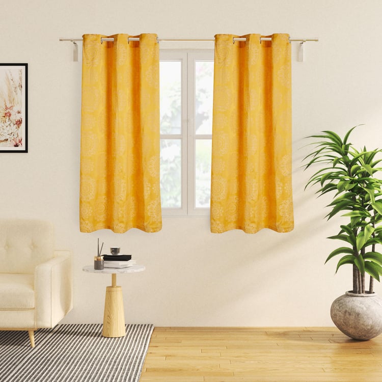 Jade Cassa Set of 2 Jacquard Light Filtering Window Curtains