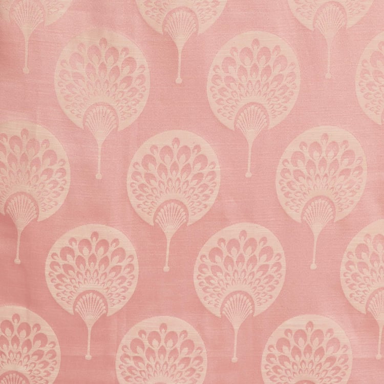 Jade Emily Set of 2 Jacquard Light Filtering Door Curtains - 7ft