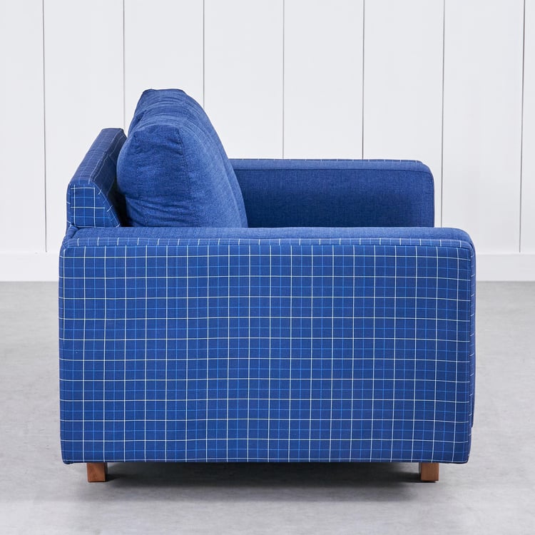 Santorini Fabric 2-Seater Sofa with Cushions - Blue