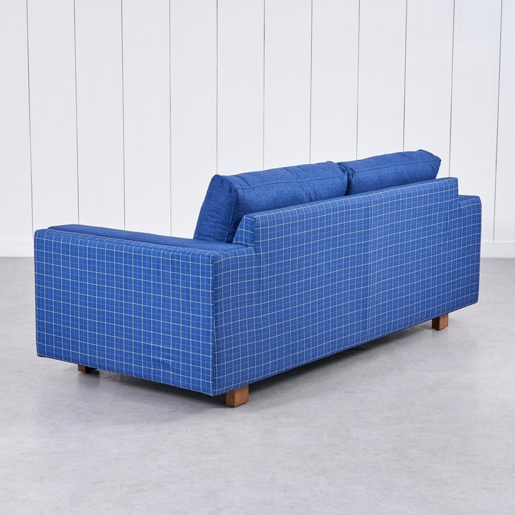 Santorini Fabric 3-Seater Sofa with Cushions - Blue