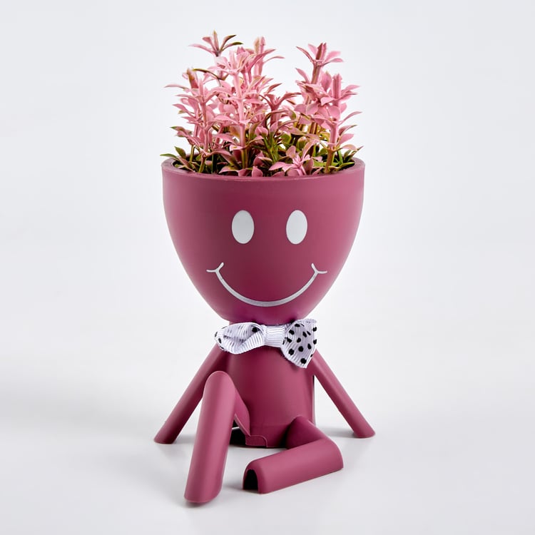 Spinel Decor Polypropylene Desk Planter with Artificial Plant