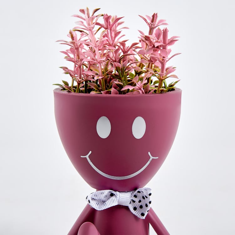 Spinel Decor Polypropylene Desk Planter with Artificial Plant