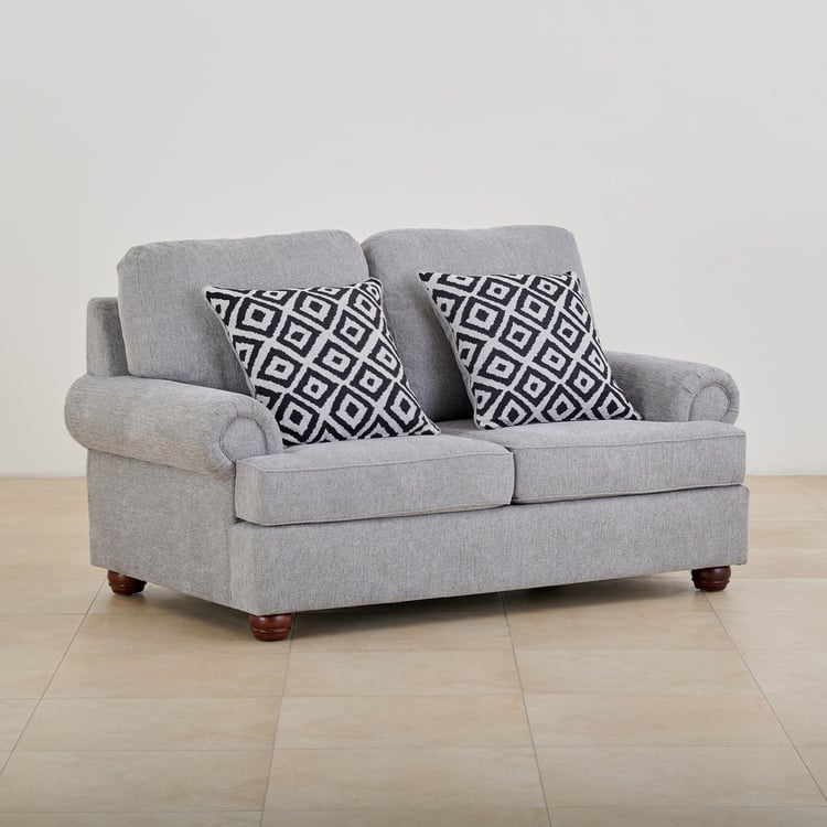 Helios Alvina Fabric 2-Seater Sofa - Grey