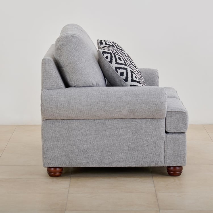 Helios Alvina Fabric 2-Seater Sofa - Grey