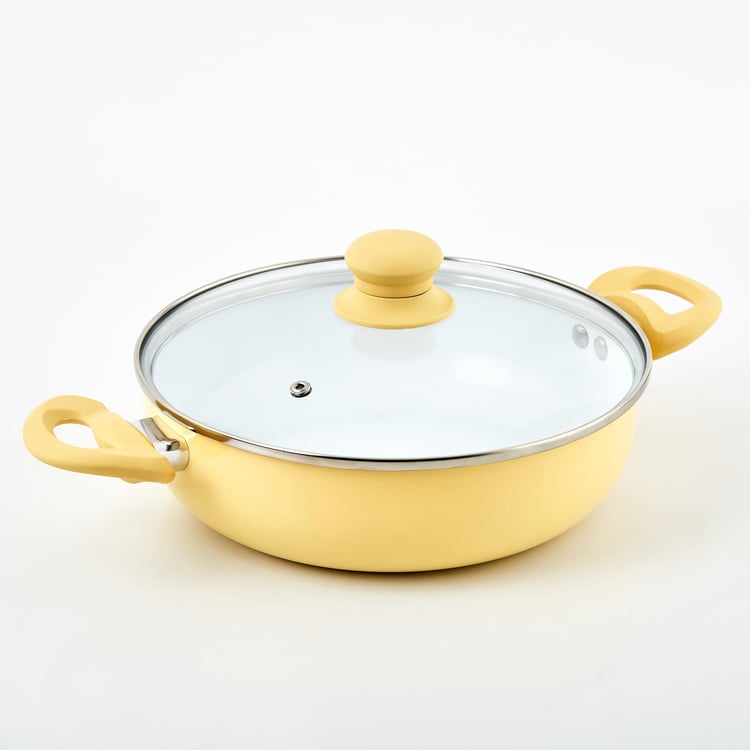 Colour Refresh Seriibia Aluminium Non-Stick Kadhai with Lid - 2.6L