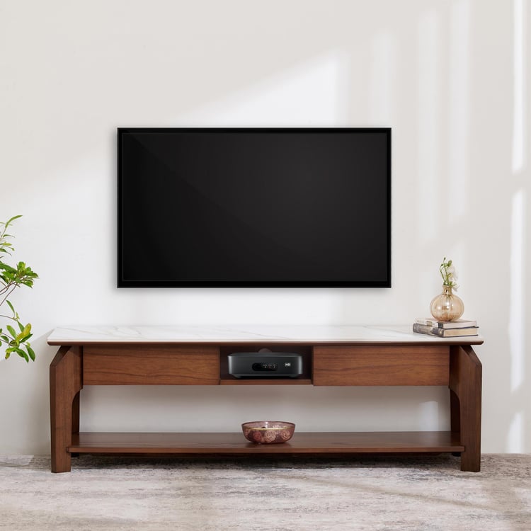 Falcon Ceramic Top TV Unit - Brown