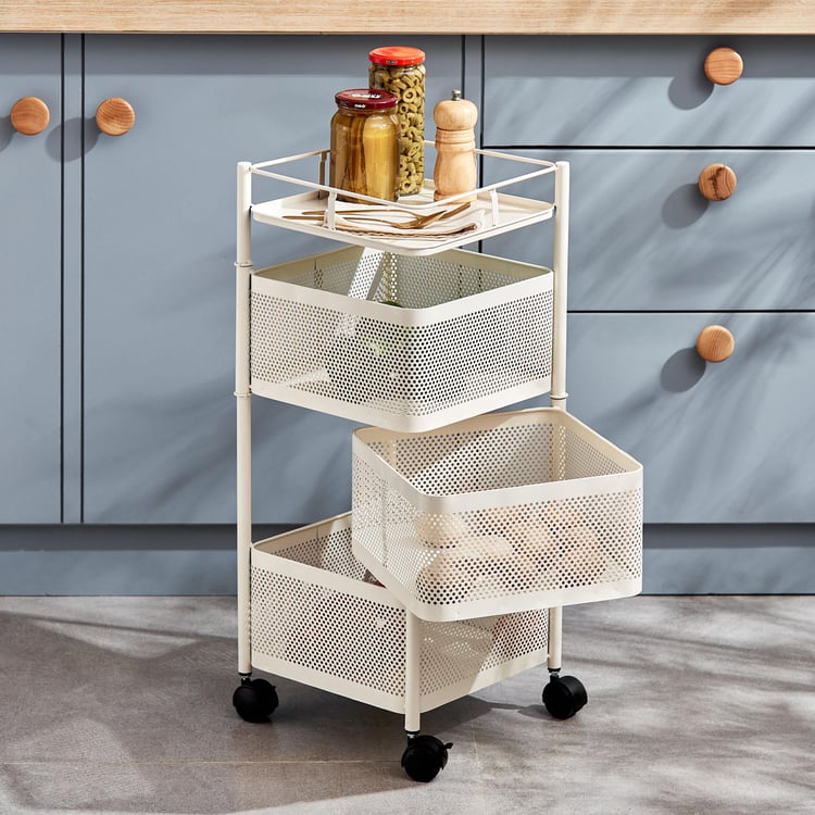 Tranzit Holland 3-Tier Trolley - White