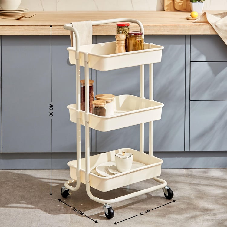 Tranzit Holland 3-Tier Trolley - White