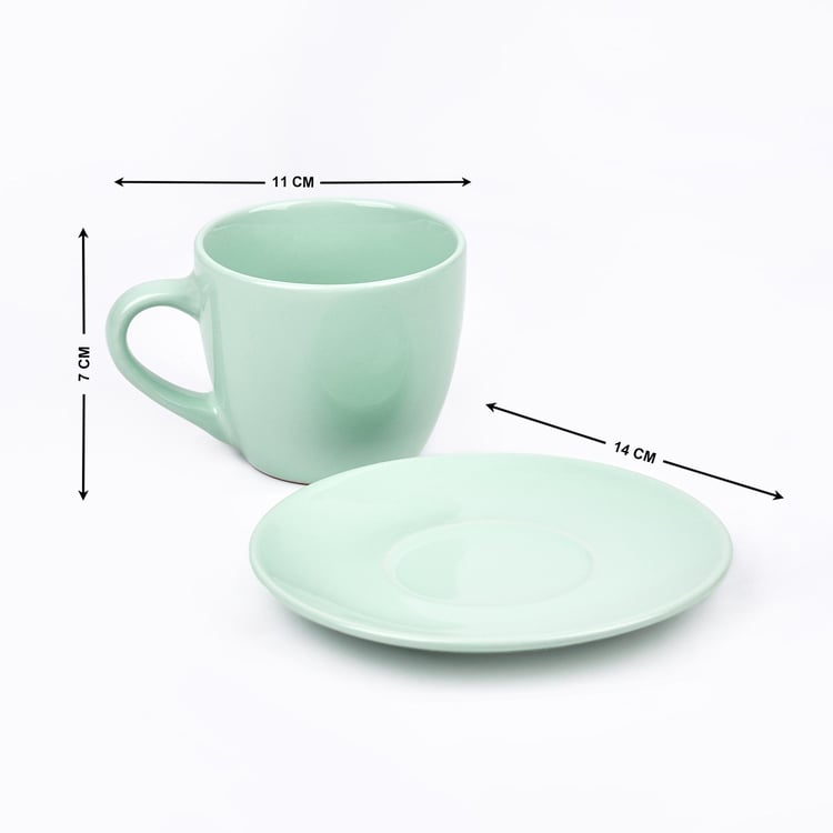 Colour Refresh Porcelain Cup and Saucer - 220ml