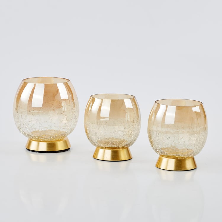 Raga Set of 3 Glass T-Light Holders