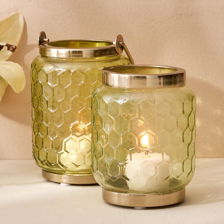 Brian Glass Honeycomb Votive Holder