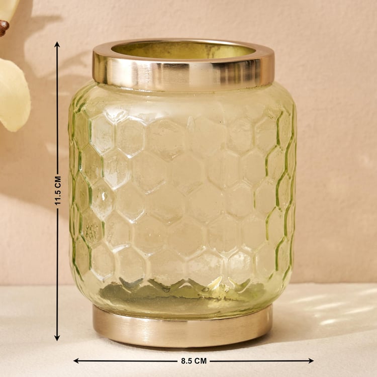 Brian Glass Honeycomb Votive Holder