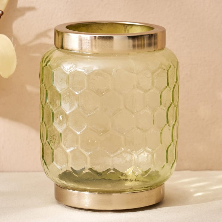 Brian Glass Honeycomb Votive Holder