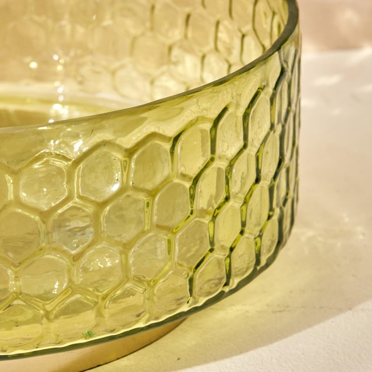 Buy Brian Glass Honeycomb Potpourri Bowl from Home Centre at just INR 999.0