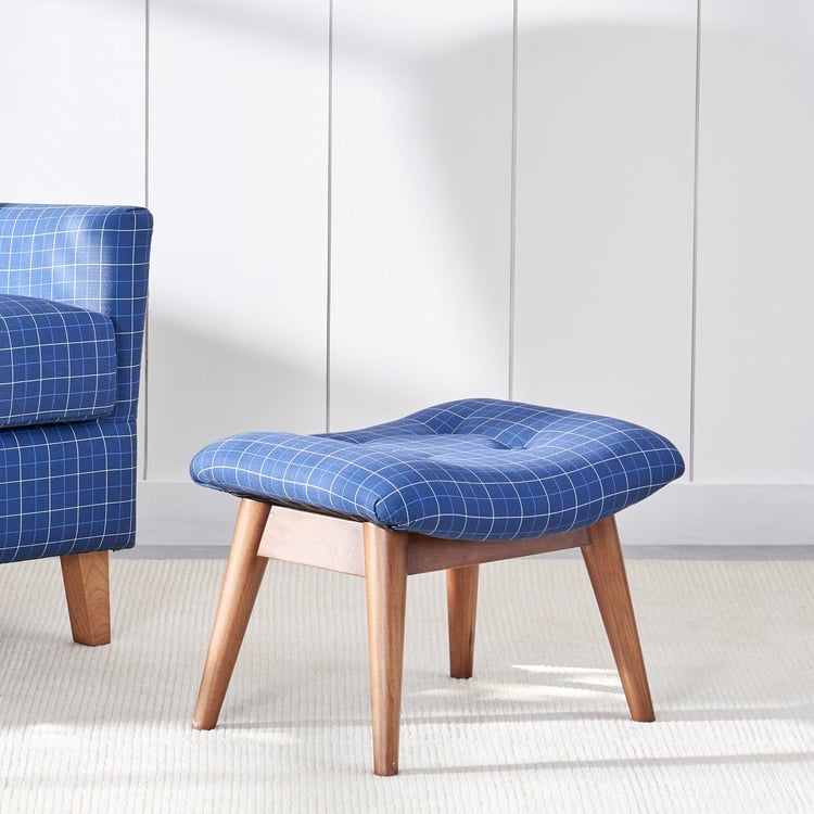 Santorini Fabric Footrest Stool - Blue