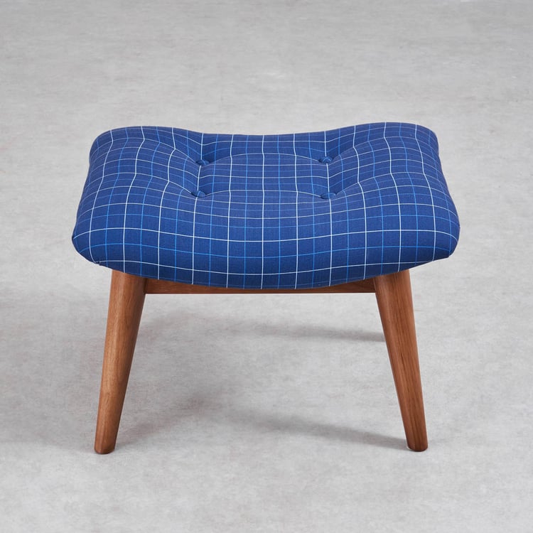 Santorini Fabric Footrest Stool - Blue