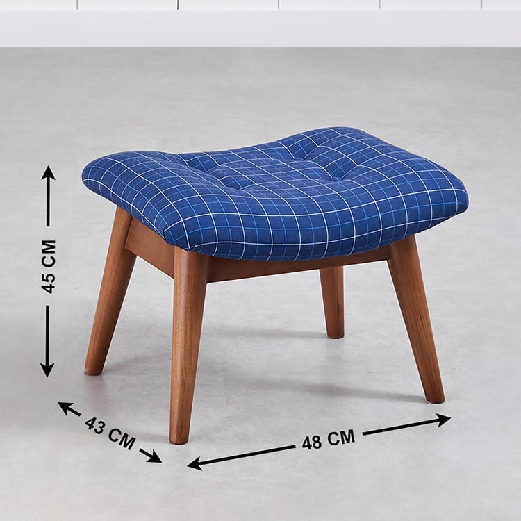 Santorini Fabric Footrest Stool - Blue