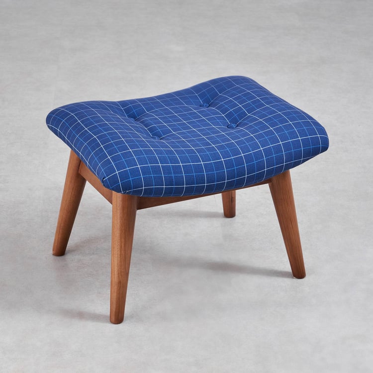 Santorini Fabric Footrest Stool - Blue