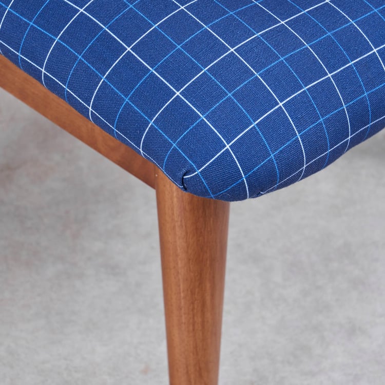 Santorini Fabric Footrest Stool - Blue