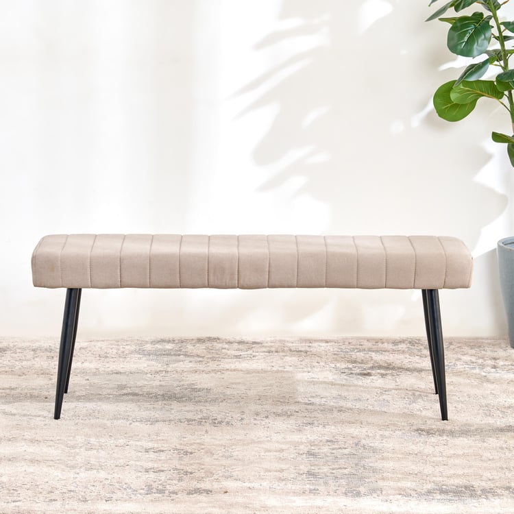 Voxen Fabric Dining Bench - Beige