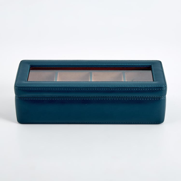 Orion Faux Leather 4-Compartment Watch Box