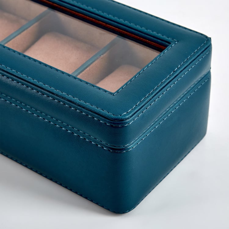 Orion Faux Leather 4-Compartment Watch Box - Father's Day Gift