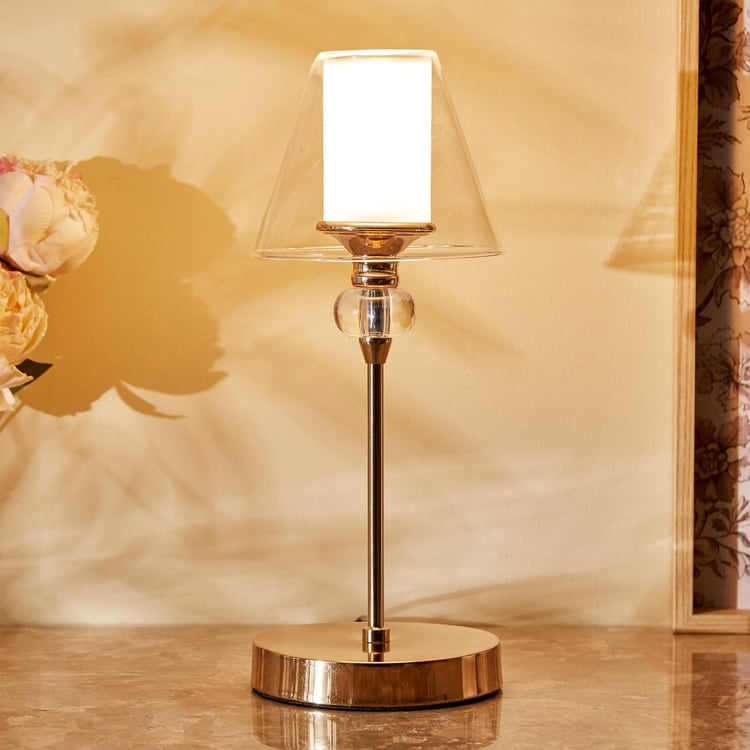 Melody Shellacs Metal Table Lamp