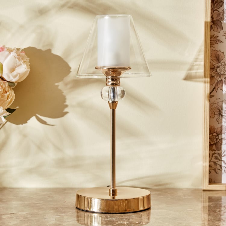 Melody Shellacs Metal Table Lamp