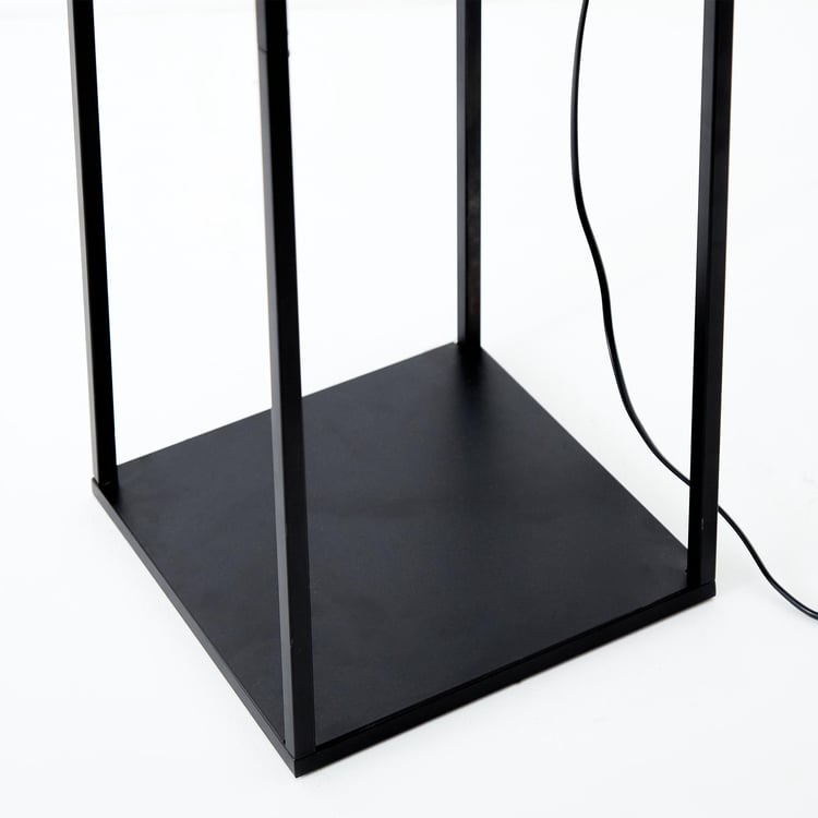 Melody Shellacs Metal Floor Lamp with Shelf