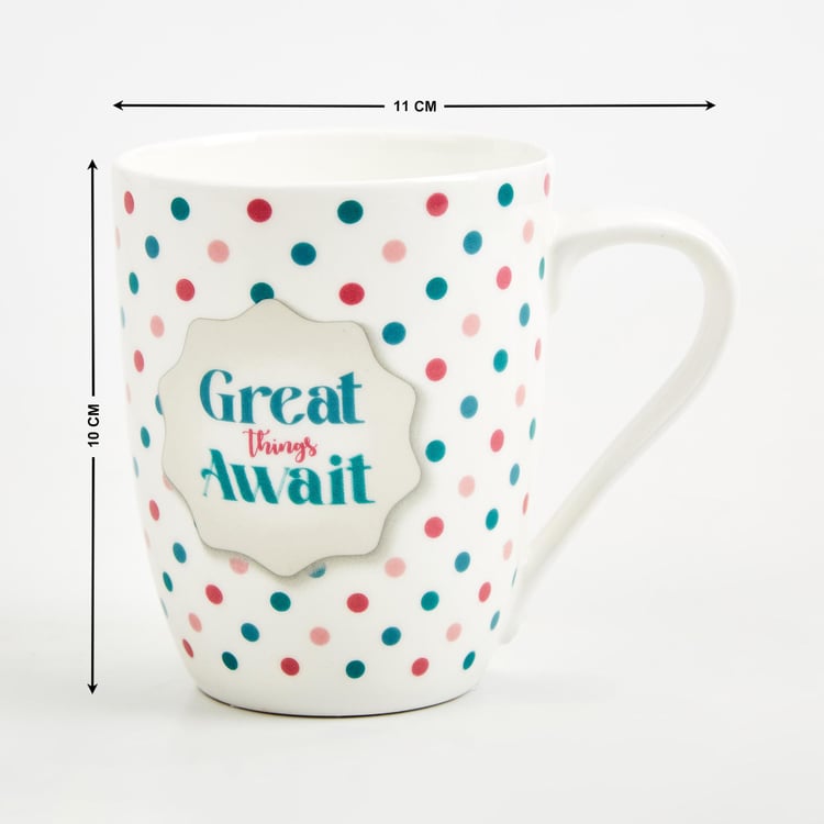 Raisa Bone China Printed Coffee Mug - 350ml